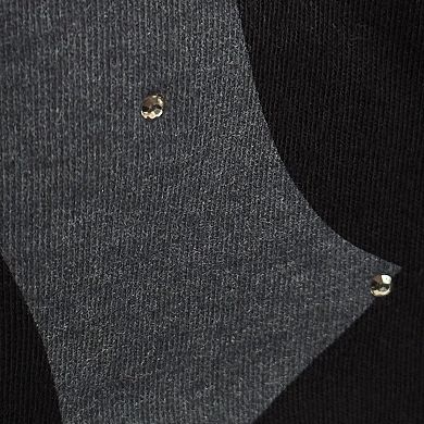 Women's Starter Black Boston Bruins Rhinestone Sprinkle Boxy Cropped T-Shirt