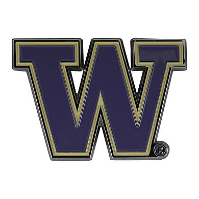 Logo Brands Washington Huskies Embossed Color Auto Emblem