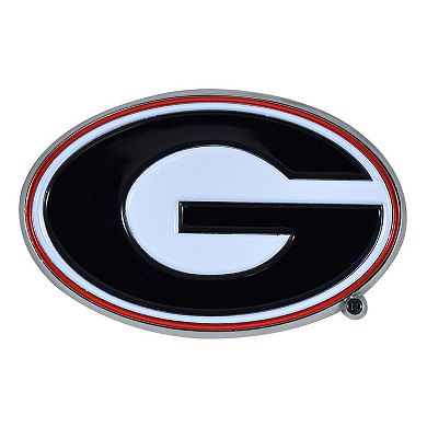 Logo Brands Georgia Bulldogs Embossed Color Auto Emblem