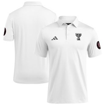 Men's adidas White Texas Tech Red Raiders Wear Pink Breast Cancer Awareness Polo