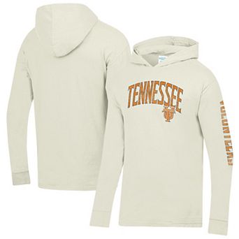 Men's ComfortWash Cream Tennessee Volunteers Long Sleeve Hooded T-Shirt