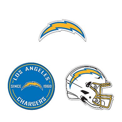 WinCraft Los Angeles Chargers 3-Pack Premium Fridge Magnet Set