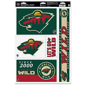 WinCraft Minnesota Wild Primary 11'' x 17'' Multi-Use Decal Sheet