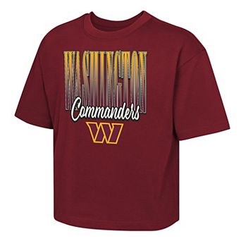 Girls Youth Outerstuff Burgundy Washington Commanders Big City Boxy T-Shirt