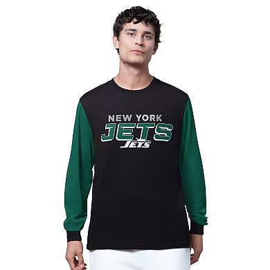 Men's Starter Black New York Jets Thursday Night Gridiron Long Sleeve T-Shirt