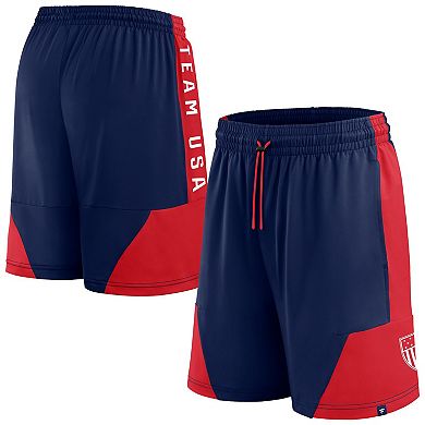 Men's Fanatics Navy/Red Team USA Zone Defense Principles Shorts