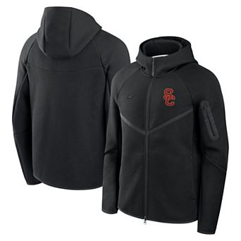Men's Nike Black USC Trojans Tech Fleece Full-Zip Windrunner Hoodie