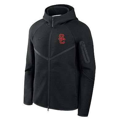 Men's Nike Black USC Trojans Tech Fleece Full-Zip Windrunner Hoodie