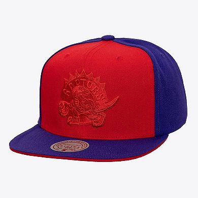 Men's Mitchell & Ness Red/Purple Toronto Raptors Color Pop Snapback Hat