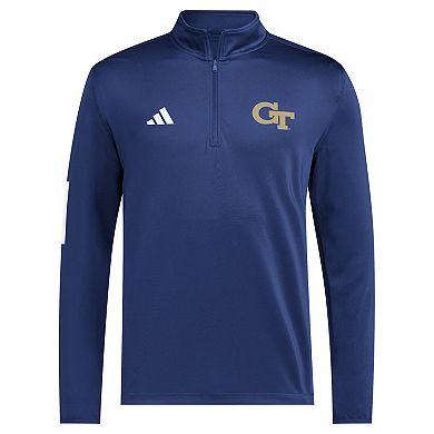 Men's adidas Navy Georgia Tech Yellow Jackets Half-Zip Golf Jacket