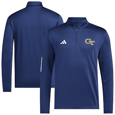 Men's adidas Navy Georgia Tech Yellow Jackets Half-Zip Golf Jacket