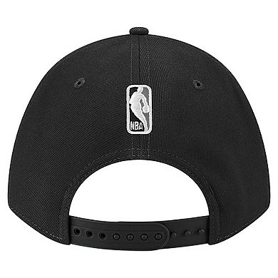 Men's New Era Black Brooklyn Nets 9FORTY Stock M-Crown Adjustable Hat
