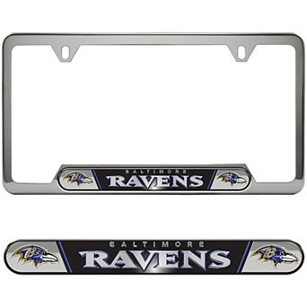 Logo Brands Baltimore Ravens Embossed License Plate Frame