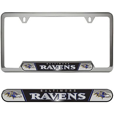 Logo Brands Baltimore Ravens Embossed License Plate Frame