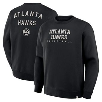 Men's Fanatics Black Atlanta Hawks Crossover Collection Defensive Rotation Drill Premium Pullover Sweatshirt