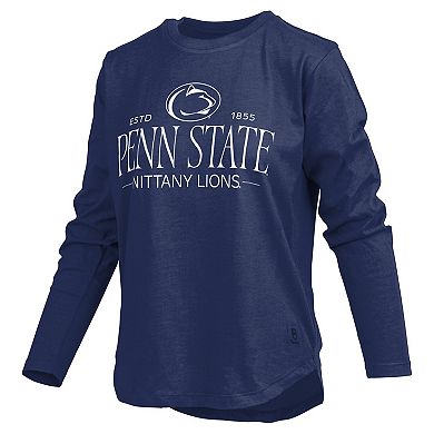 Women's Pressbox Navy Penn State Nittany Lions Silveron Long Sleeve T-Shirt