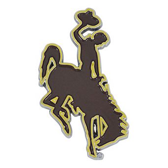 Logo Brands Wyoming Cowboys Embossed Color Auto Emblem