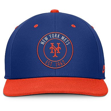 Men's Nike Royal/Orange New York Mets Cooperstown Collection Pro Dri-FIT Snapback Hat