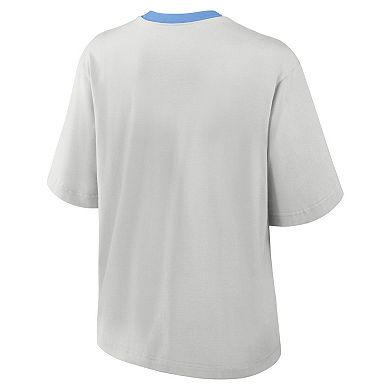Women's Nike Gray North Carolina Tar Heels Legacy Arch Script Boxy T-Shirt