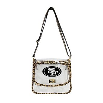 Logo Brands San Francisco 49ers Leopard Print Trim Clear Purse