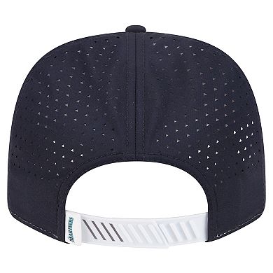 Men's New Era White/Navy Seattle Mariners Established Patch 9SEVENTY Adjustable Hat