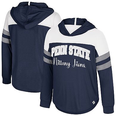 Girls Youth Colosseum Navy Penn State Nittany Lions Reflection Hoodie Long Sleeve T-Shirt