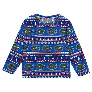 Youth Outerstuff Royal Florida Gators Ugly Sweater Pajama Set