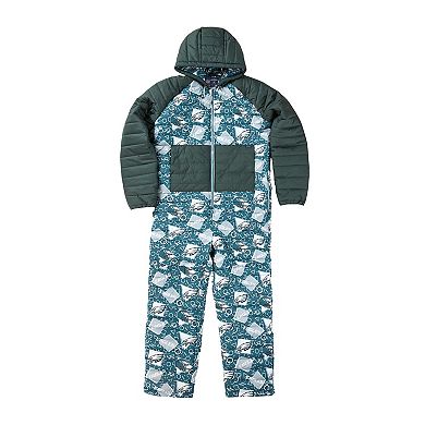 Men's Chubbies Teal Philadelphia Eagles Full-Zip Hooded Puffer Bodysuit