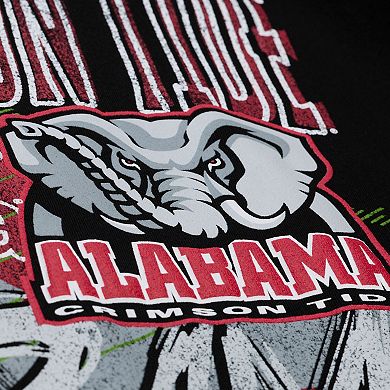 Men's Mitchell & Ness Black Alabama Crimson Tide Half Time Fleece Crewneck Sweatshirt