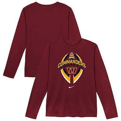 Toddler Nike Burgundy Washington Commanders Primetime Legend Icon Long Sleeve Performance T-Shirt