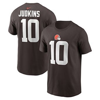 Men's Nike Quinshon Judkins Brown Cleveland Browns Name & Number T-Shirt