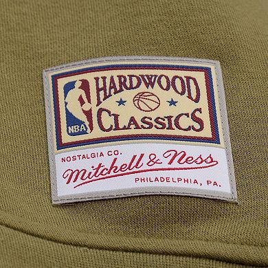 Women's Mitchell & Ness Olive Boston Celtics Lightweight Script Sweatshirt