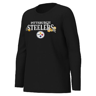 Youth Outerstuff Black Pittsburgh Steelers Chestnut Holiday Sleep Set