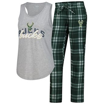 Women's Concepts Sport Hunter Green Milwaukee Bucks Regulate Tank & Pant Set