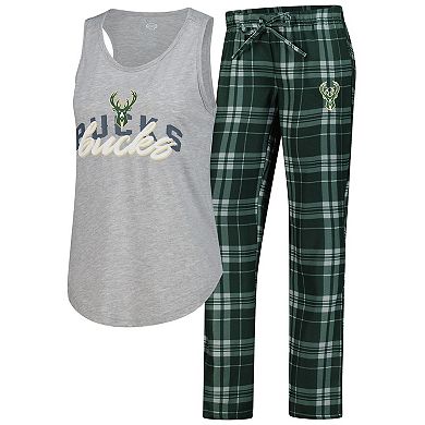 Women's Concepts Sport Hunter Green Milwaukee Bucks Regulate Tank & Pant Set