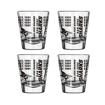 San Jose Sharks 4-Pack 2oz. Shot Glass Set