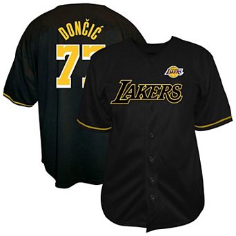 Men's Fanatics Luka Don i Black Los Angeles Lakers Big & Tall Name & Number Fashion Jersey