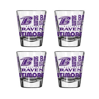 Baltimore Ravens 4-Pack 2oz. Shot Glass Set