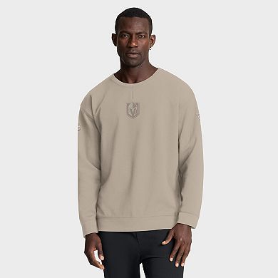 Men's Fanatics Tan Vegas Golden Knights Authentic Pro Road Tri-Blend Sweatshirt