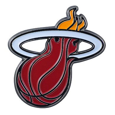 Logo Brands Miami Heat Embossed Color Auto Emblem