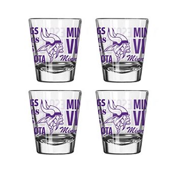 Minnesota Vikings 4-Pack 2oz. Shot Glass Set