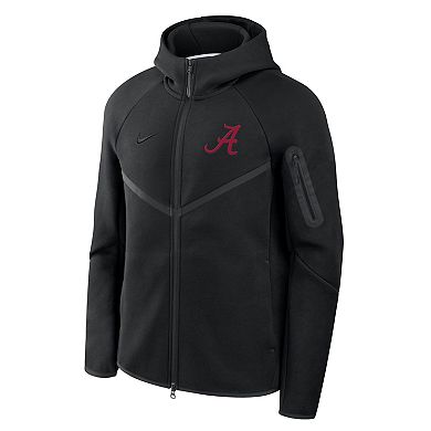 Men's Nike Black Alabama Crimson Tide Tech Fleece Full-Zip Windrunner Hoodie