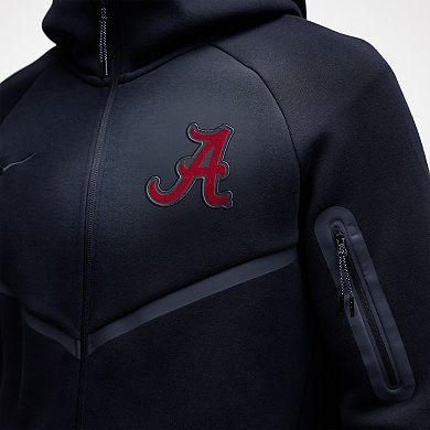 Men's Nike Black Alabama Crimson Tide Tech Fleece Full-Zip Windrunner Hoodie