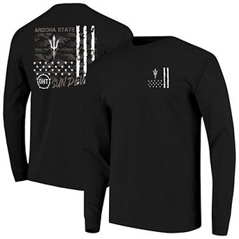 Men's Black Arizona State Sun Devils OHT Camo Overlay Comfort Colors Long Sleeve T-Shirt