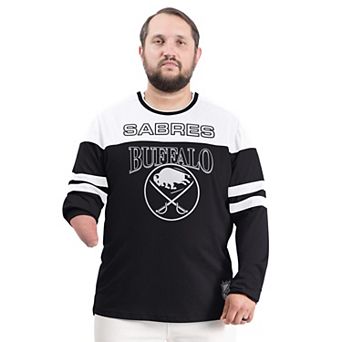Men's G-III Sports by Carl Banks Black Buffalo Sabres Adaptive Wear Outlast Durene Long-Sleeve T-Shirt