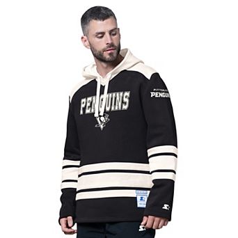 Men's Starter Black Pittsburgh Penguins Slapshot Fashion Hoodie