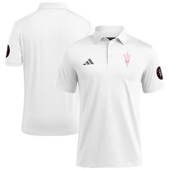 Men's adidas White Arizona State Sun Devils Wear Pink Breast Cancer Awareness Polo