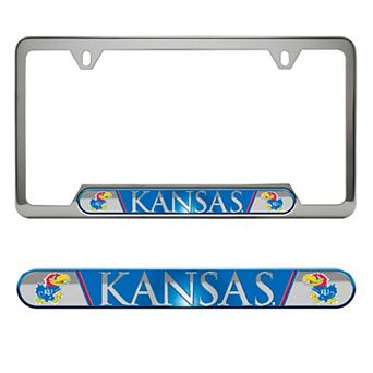 Logo Brands Kansas Jayhawks Embossed License Plate Frame