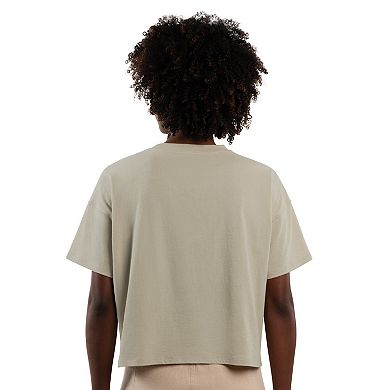 Women's Starter Khaki Cleveland Browns Rhinestone Sprinkle Boxy Cropped T-Shirt