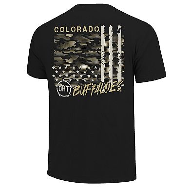 Men's Black Colorado Buffaloes Comfort Colors OHT Camo Overlay T-Shirt